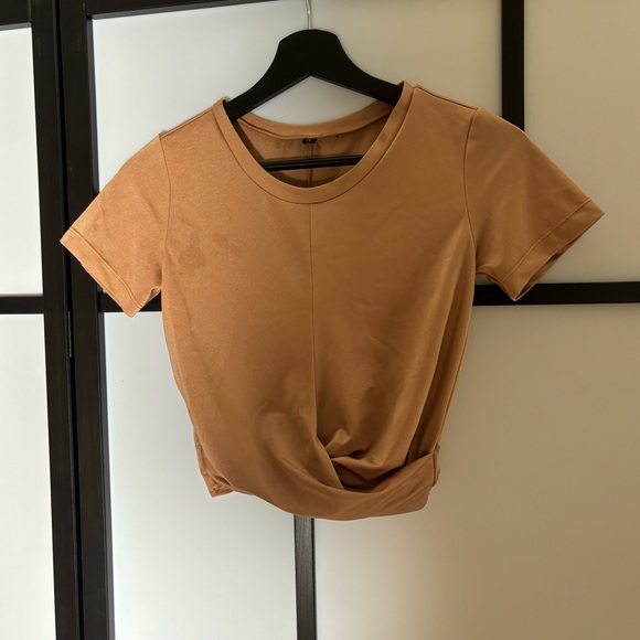 CXIX Rose Gold Pray for Me Knot Crop Top - Picture 3 of 4
